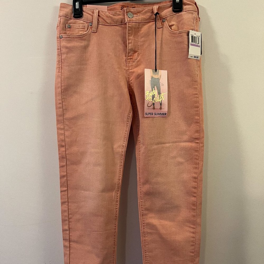Pink Cropped Skinny Jeans